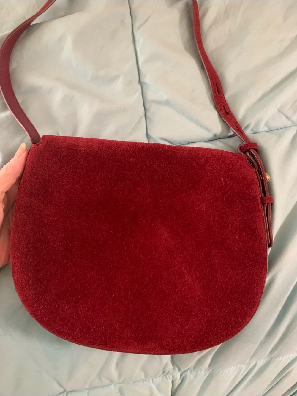 Madewell Red Suede bag - Picture 2 of 12